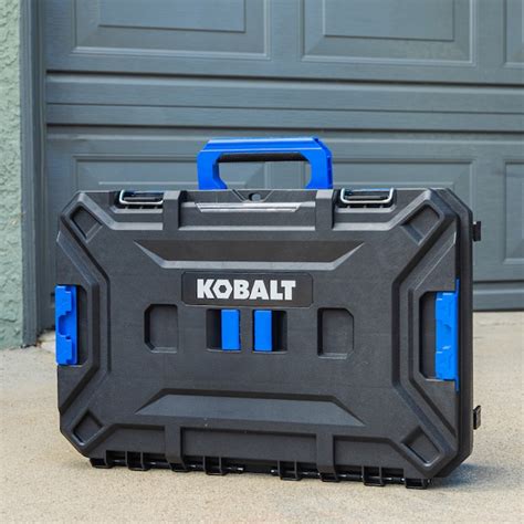 kobalt 25-in black plastic wheeled lockable tool box double-sided steel|Kobalt CASESTACK 21.25.